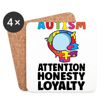 Autism Awareness Autism Disease Autistic Gift - Untersetzer (4er-Set) - Weiß - Vorne