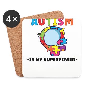 Autism Awareness Autism Disease Autistic Gift - Untersetzer (4er-Set) - Weiß - Vorne