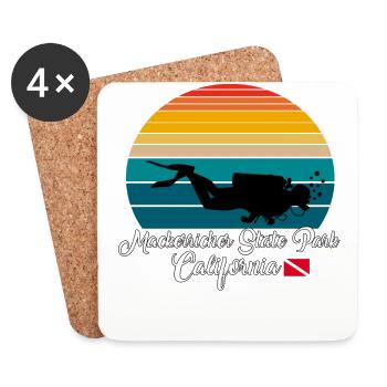 Mackerricher State Park California Diving - Coasters (set of 4) - white - Front
