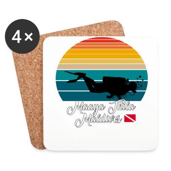 Maaya Thila Maldives Diving - Coasters (set of 4) - white - Front