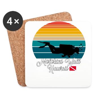 Molokini Wall Hawaii Diving - Untersetzer (4er-Set) - Weiß - Vorne