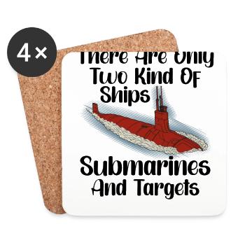 Submariner Definition Submarines Veteran Gift - Untersetzer (4er-Set) - Weiß - Vorne