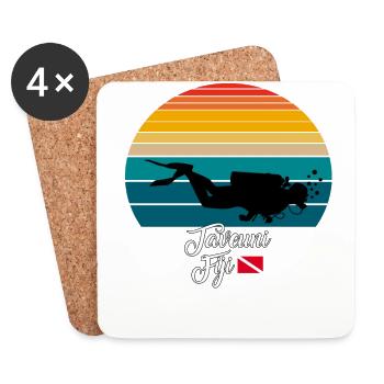 Taveuni Fiji Diving - Untersetzer (4er-Set) - Weiß - Vorne