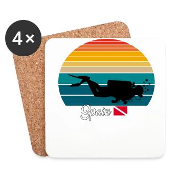 Spain Scuba Diving Poison - Coasters (set of 4) - white - Front