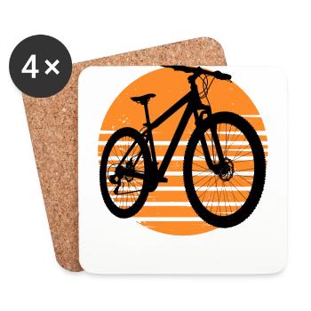 Mountain bike design for cyclists - Coasters (set of 4) - white - Front