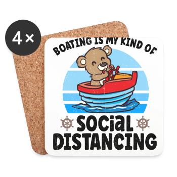 Sailing Sailboat Boating Kid Child Yacht Boat - Coasters (set of 4) - white - Front
