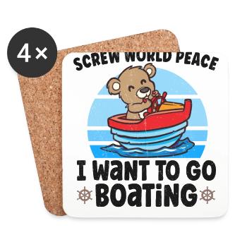 Sailing Sailboat Boating Kid Child Yacht Boat - Coasters (set of 4) - white - Front