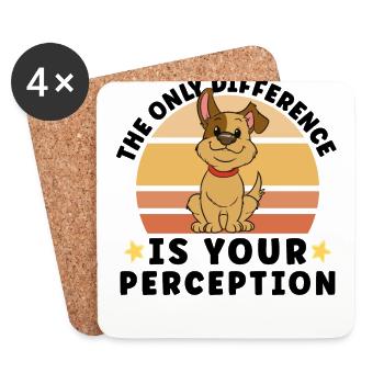 DOG RESCUE ANIMAL RIGHTS RESCUE DOG ADOPTION - Untersetzer (4er-Set) - Weiß - Vorne