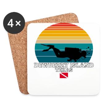 Dewberry Island US Island Diving - Untersetzer (4er-Set) - Weiß - Vorne
