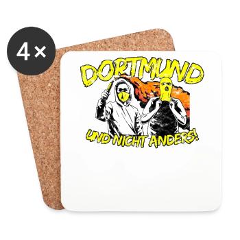 Dortmund und nicht anders UPDATE - Untersetzer (4er-Set) - Weiß - Vorne