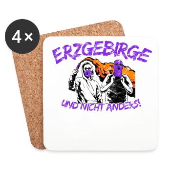 Erzgebirge und nicht anders UPDATE - Untersetzer (4er-Set) - Weiß - Vorne