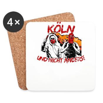 Köln und nicht anders UPDATE - Untersetzer (4er-Set) - Weiß - Vorne