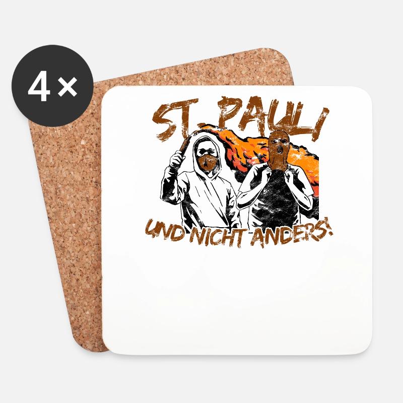 St Pauli und nicht anders UPDATE - Untersetzer (4er-Set) - Weiß
