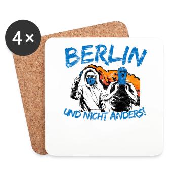 Berlin und nicht anders UPDATE - Untersetzer (4er-Set) - Weiß - Vorne
