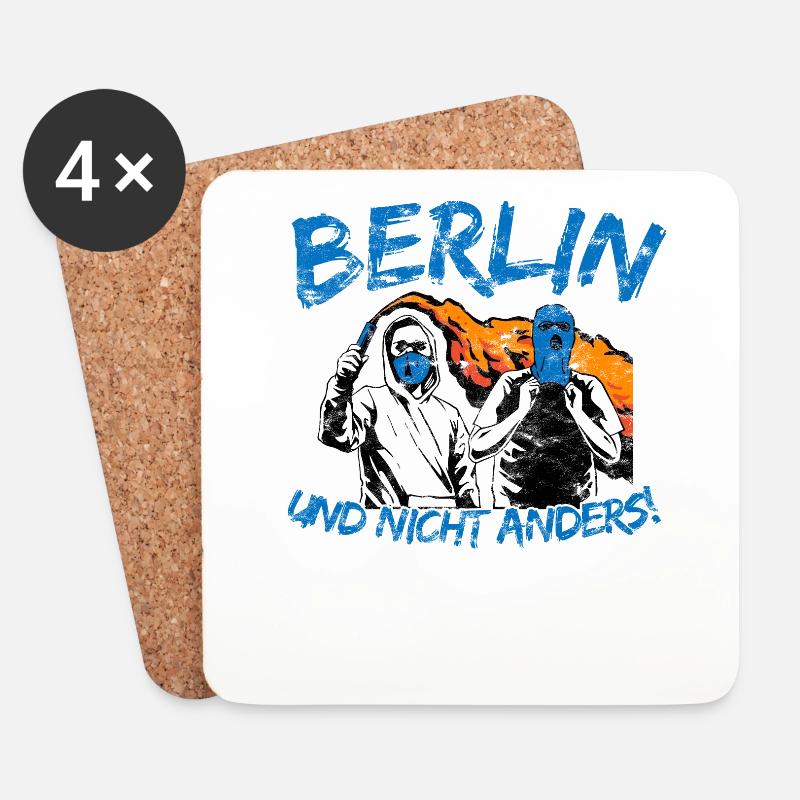 Berlin und nicht anders UPDATE - Untersetzer (4er-Set) - Weiß