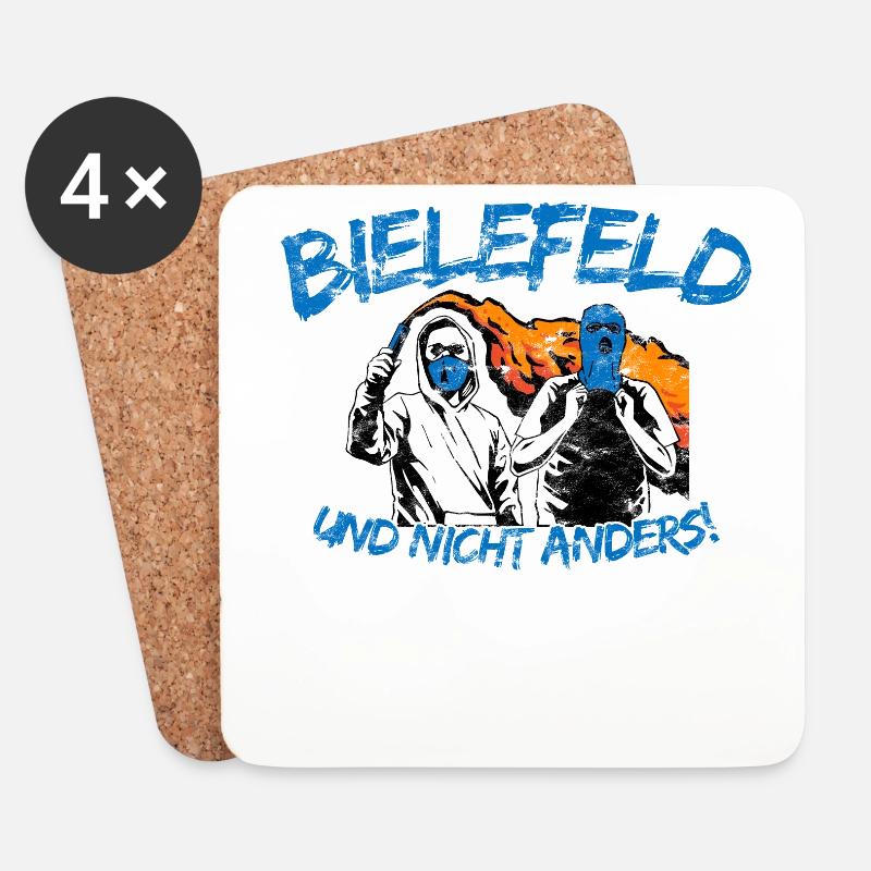 Bielefeld und nicht anders UPDATE - Untersetzer (4er-Set) - Weiß