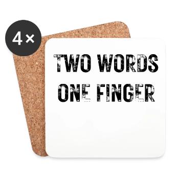 Tough text for lovers of sarcasm - Coasters (set of 4) - white - Front