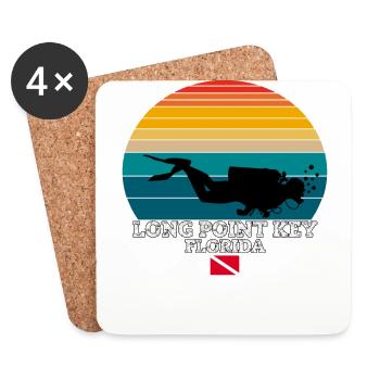 Long Point Key US Island Diving - Coasters (set of 4) - white - Front