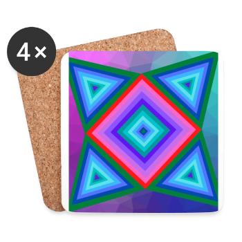 Shapes Art - Coasters (set of 4) - white - Front