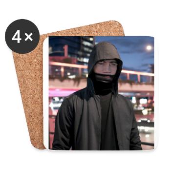 Gamer Hacker - Untersetzer (4er-Set) - Weiß - Vorne