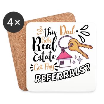 Real Estate Agent Realtor Home Closing Investor - Coasters (set of 4) - white - Front