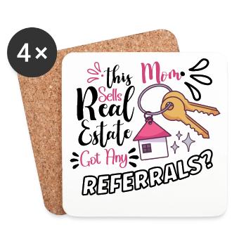 Real Estate Agent Realtor Home Closing Investor - Coasters (set of 4) - white - Front