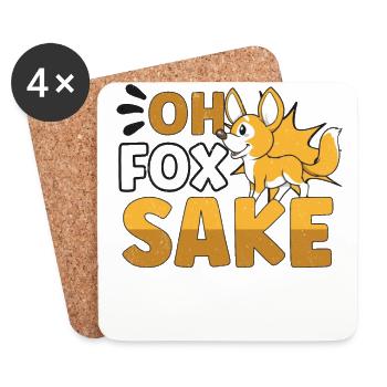 Fox lovers Foxes Love red fox Cuter - Coasters (set of 4) - white - Front
