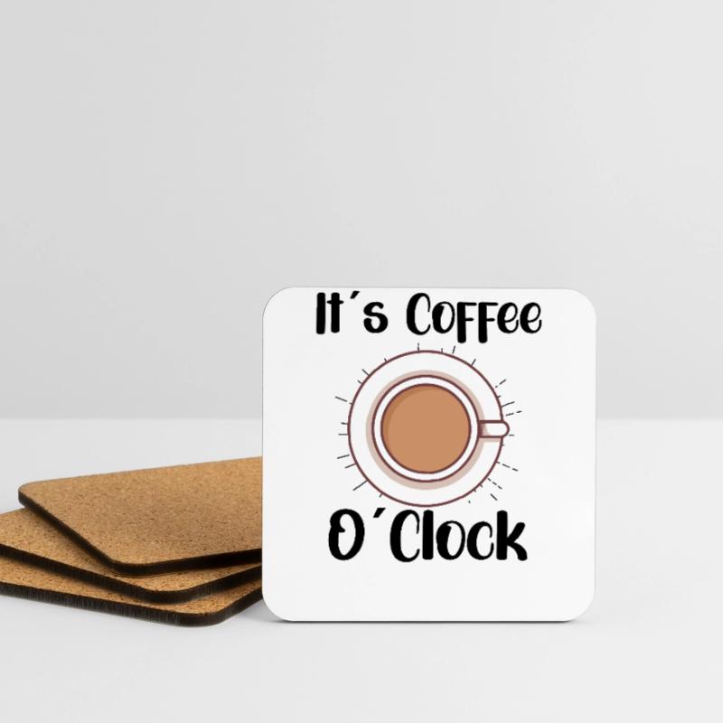 Coffee Lover Caffeine Molecule Java Latte Espresso Coasters (set of 4)
