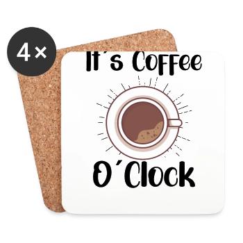 Coffee Lover Caffeine Molecule Java Latte Espresso - Untersetzer (4er-Set) - Weiß - Vorne