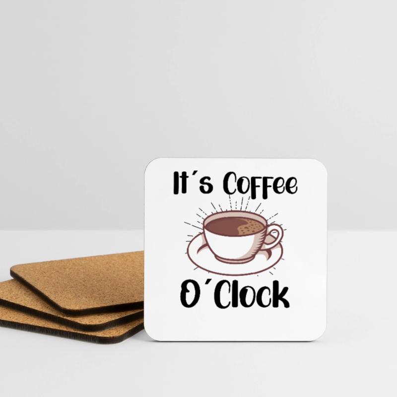 Amateur de café Molécule de caféine Java Latte Espresso Dessous de verre (lot de 4)