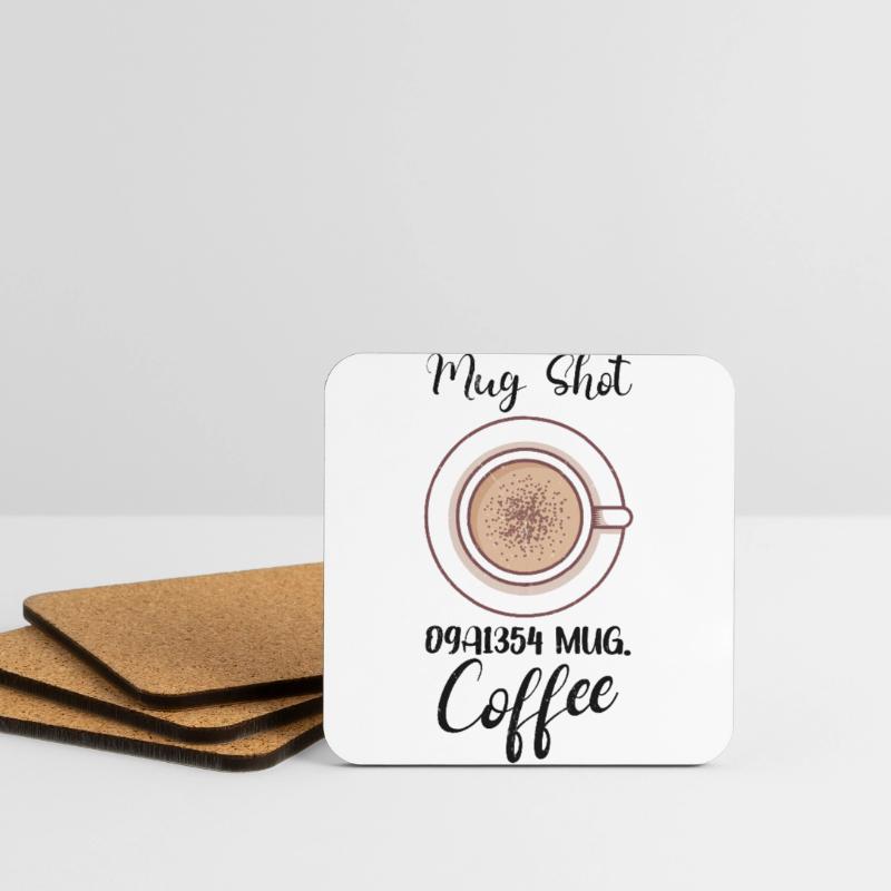 Amateur de café Molécule de caféine Java Latte Espresso Dessous de verre (lot de 4)