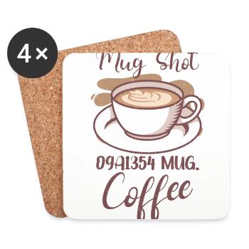 Coffee Lover Caffeine Molecule Java Latte Espresso - Untersetzer (4er-Set) - Weiß - Vorne