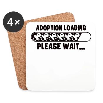Funny Adoption Adoption Day Gifts - Coasters (set of 4) - white - Front