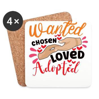 Funny Adoption Adoption Day Gifts - Coasters (set of 4) - white - Front