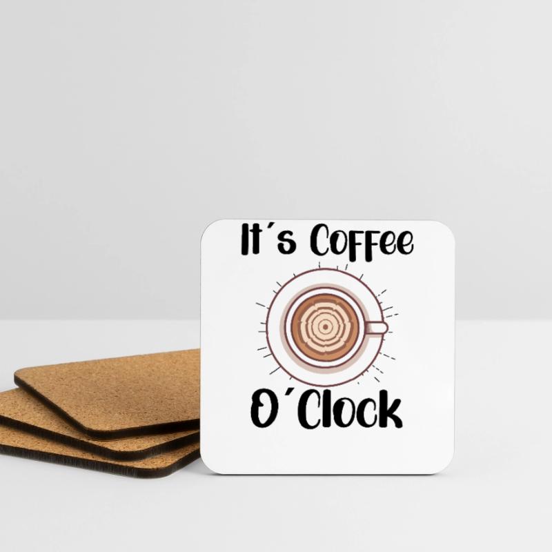 Coffee Lover Caffeine Molecule Java Latte Espresso Coasters (set of 4)