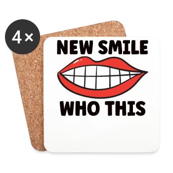 Suspenders Orthodontist Suspenders On Mouth - Coasters (set of 4) - white - Front