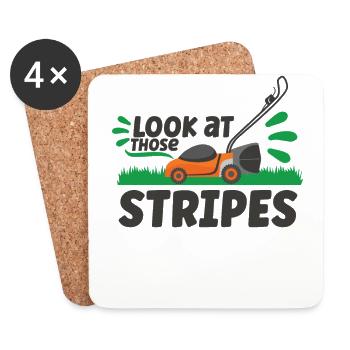 Garden Plants Gardener Lawn Mowing Leaf Blowers - Coasters (set of 4) - white - Front