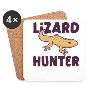 Lézard Barbu Dragon Amoureux Des Reptiles Amoureux - Dessous de verre (lot de 4) - blanc - Devant