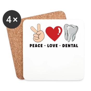 Dentist Dental Hygienist Gift Idea: Forbidden Love - Coasters (set of 4) - white - Front