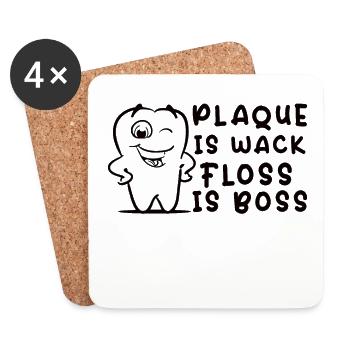 Dentist Dental Hygienist Gift Idea: Forbidden Love - Coasters (set of 4) - white - Front