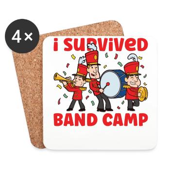 Fanfare Clarinettiste École de musique de répétition - Dessous de verre (lot de 4) - blanc - Devant