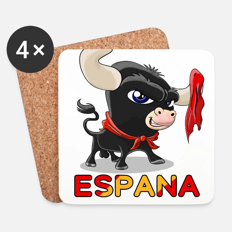 Süßer Stier Stierkampf Espana - Untersetzer (4er-Set) - Weiß