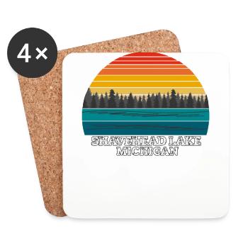 Shavehead Lake Michigan - Untersetzer (4er-Set) - Weiß - Vorne