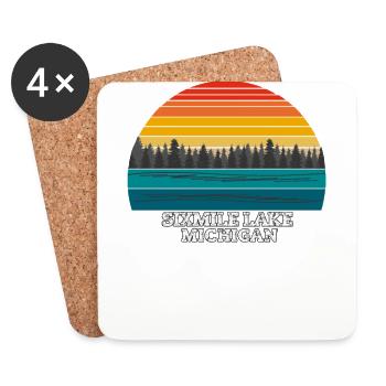 Sixmile Lake Michigan - Untersetzer (4er-Set) - Weiß - Vorne