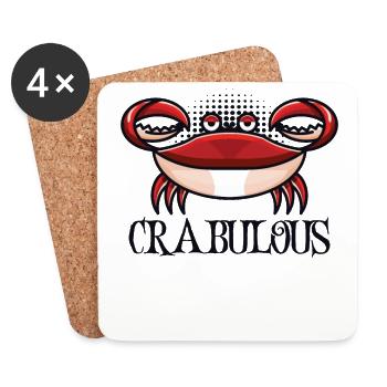 Crab Crab Shrimp Whisperer Crab Hunting Fisherman - Coasters (set of 4) - white - Front