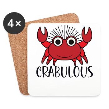 Crab Crab Shrimp Whisperer Crab Hunting Fisherman - Coasters (set of 4) - white - Front