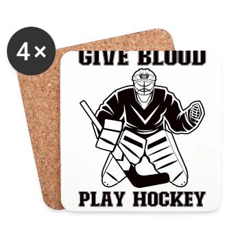 Eishockey-spieler Lustiger Eishockey-team-tormann - Untersetzer (4er-Set) - Weiß - Vorne