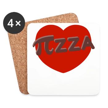 Drôle de tenue de pizza pour les amateurs de pizza et - Dessous de verre (lot de 4) - blanc - Devant