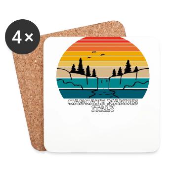 Cascate Nardis Italy - Coasters (set of 4) - white - Front