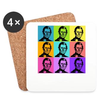 Couleurs King Charles - Dessous de verre (lot de 4) - blanc - Devant